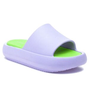 J/Slides SQUISHY Lilac & Green EVA size 7 - NEW IN BOX